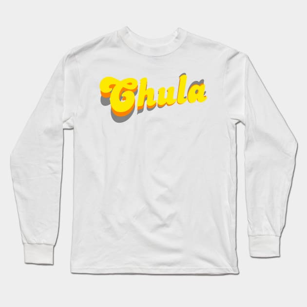 Chula - Hot Female - Yellow Design Long Sleeve T-Shirt by verde